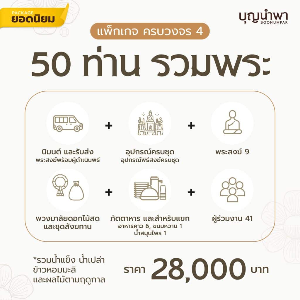รับจัดงานบุญ จัดงานบุญครบวงจร ทำบุญบ้าน ทำบุญบริษัท